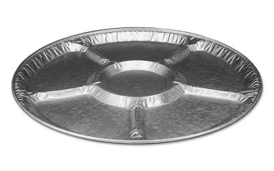 Aluminum Lazy Susan, 6 Compartments, 18″ Diameter x 0.94″h, 25/Carton