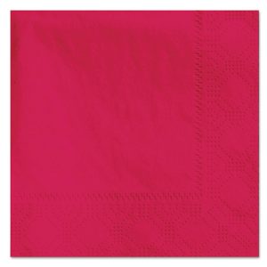 Beverage Napkins, 2-Ply, 9 1/2 X 9 1/2, Red, 1000/carton