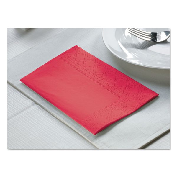 Dinner Napkins, 2-Ply, 15 x 17, Red, 1000/Carton - Image 3
