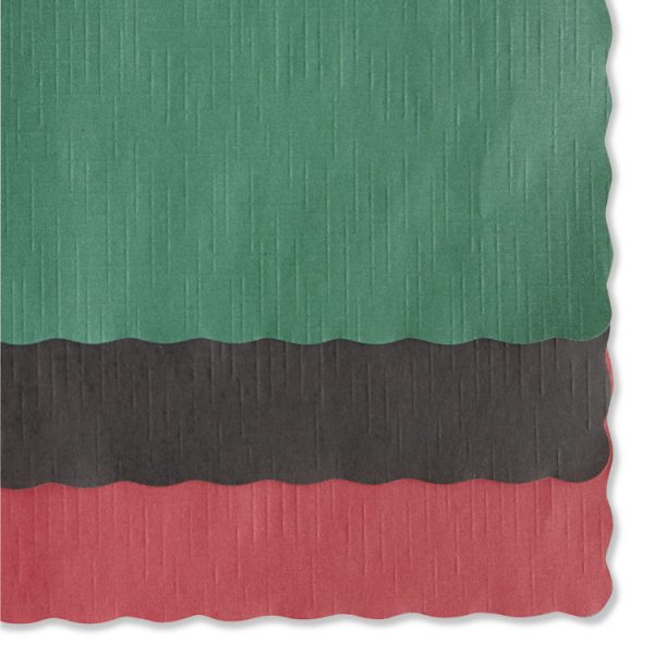 Solid Color Scalloped Edge Placemats, 9.5 X 13.5, Hunter Green, 1,000/carton - Image 4