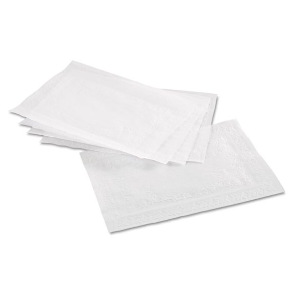 Classic Embossed Straight Edge Placemats, 10 X 14, White, 1,000/carton - Image 4