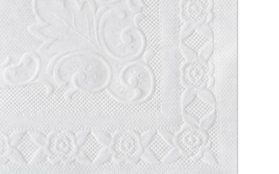 Classic Embossed Straight Edge Placemats, 10 X 14, White, 1,000/carton