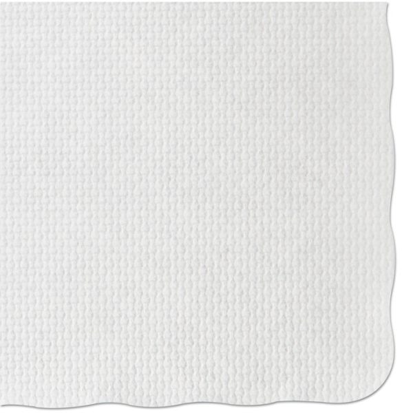 Knurl Embossed Scalloped Edge Placemats, 9.5 X 13.5, White, 1,000/carton