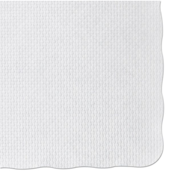Knurl Embossed Scalloped Edge Placemats, 9.5 X 13.5, White, 1,000/carton - Image 4