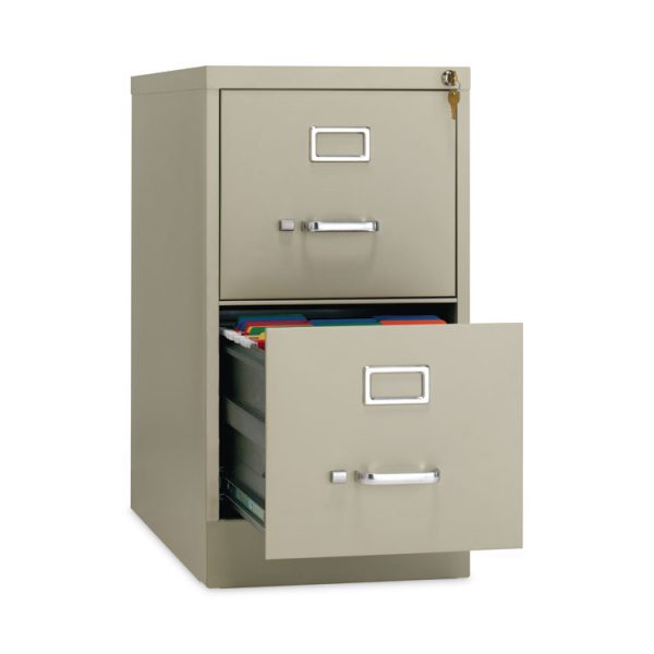 Vertical Letter File Cabinet, 2 Letter-Size File Drawers, Putty, 15 x 26.5 x 28.37 - Image 3