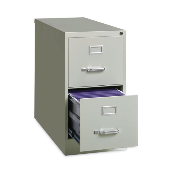 Vertical Letter File Cabinet, 2 Letter Size File Drawers, Light Gray, 15 x 26.5 x 28.37 - Image 5