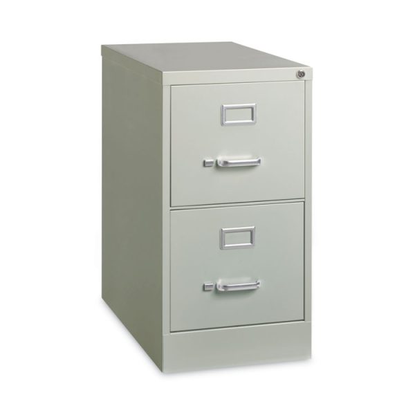 Vertical Letter File Cabinet, 2 Letter Size File Drawers, Light Gray, 15 x 26.5 x 28.37 - Image 2