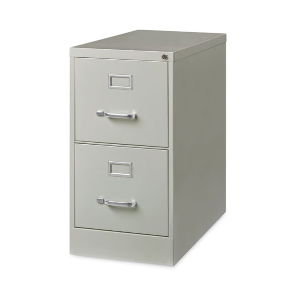 Vertical Letter File Cabinet, 2 Letter Size File Drawers, Light Gray, 15 x 26.5 x 28.37 - Image 3