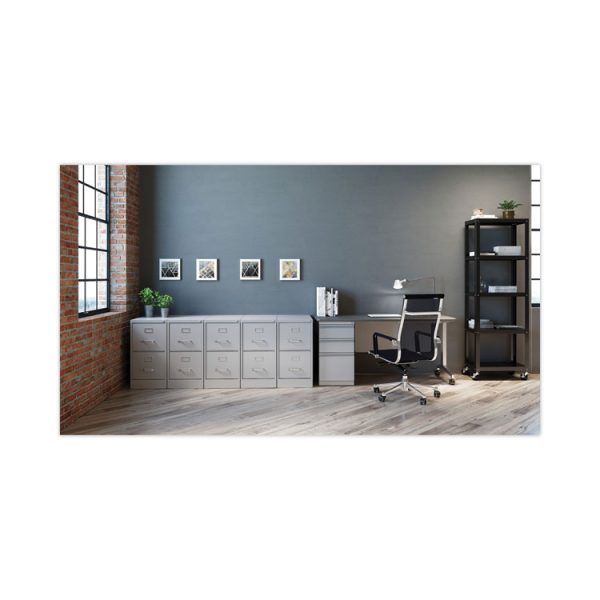 Vertical Letter File Cabinet, 2 Letter Size File Drawers, Light Gray, 15 x 26.5 x 28.37 - Image 4