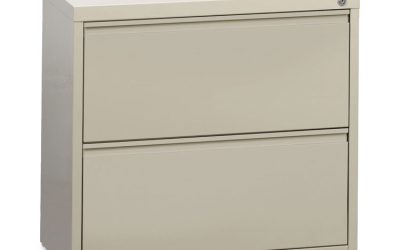Lateral File Cabinet, 2 Letter/Legal/A4-Size File Drawers, Putty, 30 x 18.62 x 28