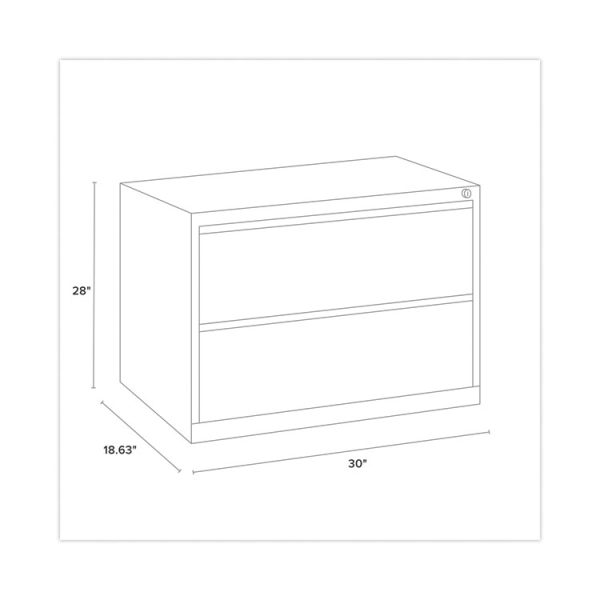 Lateral File Cabinet, 2 Letter/Legal/A4-Size File Drawers, Black, 30 x 18.62 x 28 - Image 3