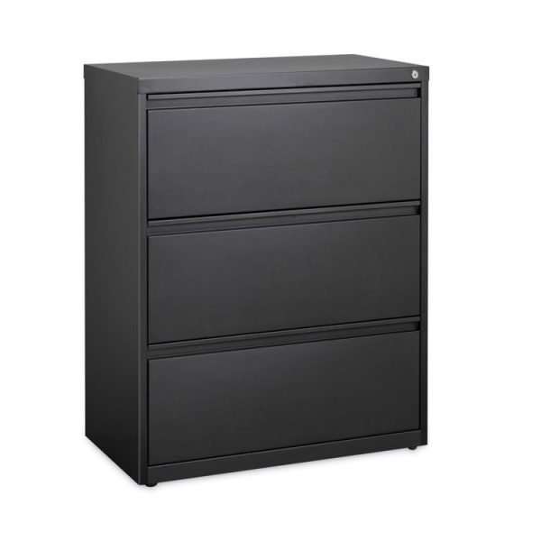 Lateral File Cabinet, 3 Letter/Legal/A4-Size File Drawers, Black, 30 x 18.62 x 40.25 - Image 2