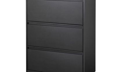 Lateral File Cabinet, 3 Letter/Legal/A4-Size File Drawers, Black, 30 x 18.62 x 40.25