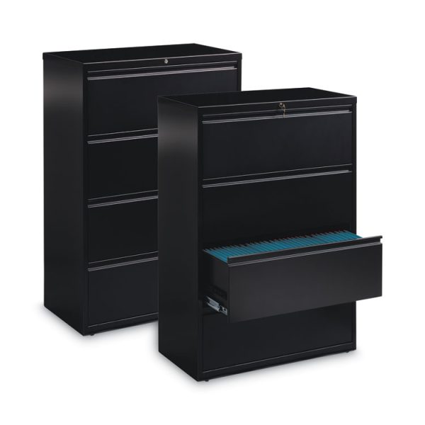 Lateral File Cabinet, 4 Letter/Legal/A4-Size File Drawers, Black, 36 x 18.62 x 52.5 - Image 2