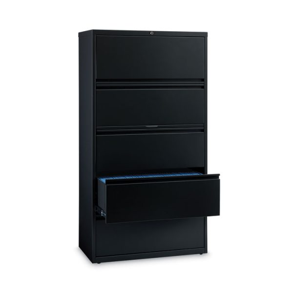 Lateral File Cabinet, 5 Letter/Legal/A4-Size File Drawers, Black, 36 x 18.62 x 67.62 - Image 2