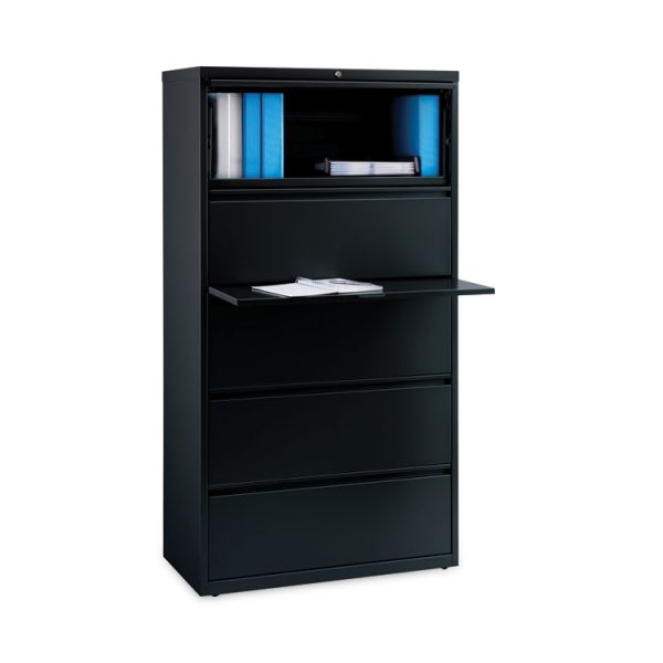 Lateral File Cabinet, 5 Letter/Legal/A4-Size File Drawers, Black, 36 x 18.62 x 67.62 - Image 4