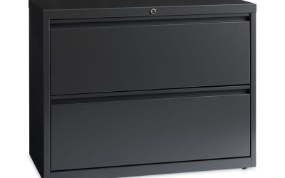 Lateral File Cabinet, 2 Letter/Legal/A4-Size File Drawers, Charcoal, 36 x 18.62 x 28