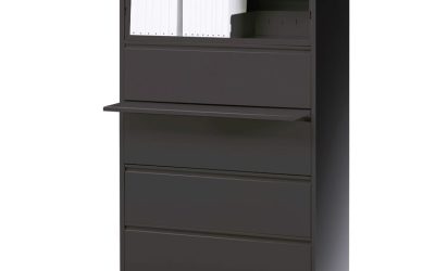 Lateral File Cabinet, 5 Letter/Legal/A4-Size File Drawers, Charcoal, 36 x 18.62 x 67.62