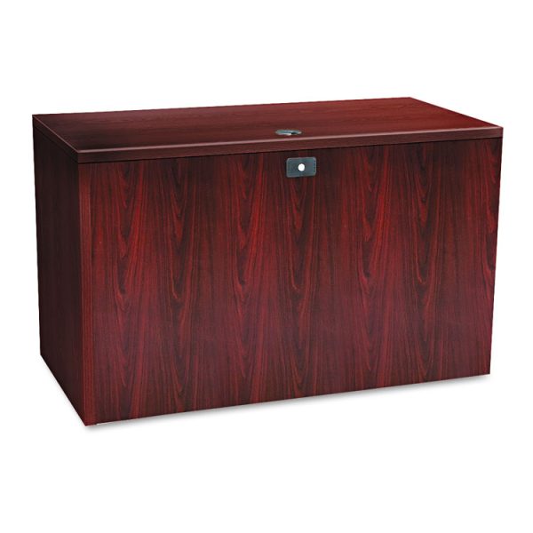 10500 Series L Workstation Return, 3/4 Height Right Ped, 48w x 24d x 29.5h, Mahogany - Image 2
