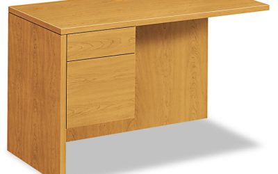 10500 Series L Workstation Return, 3/4 Height Left Ped, 48w x 24d x 29.5h, Harvest