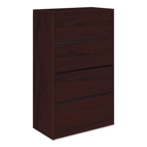 10500 Series Lateral File, 4 Legal/letter-Size File Drawers, Mahogany, 36" X 20" X 59.13"
