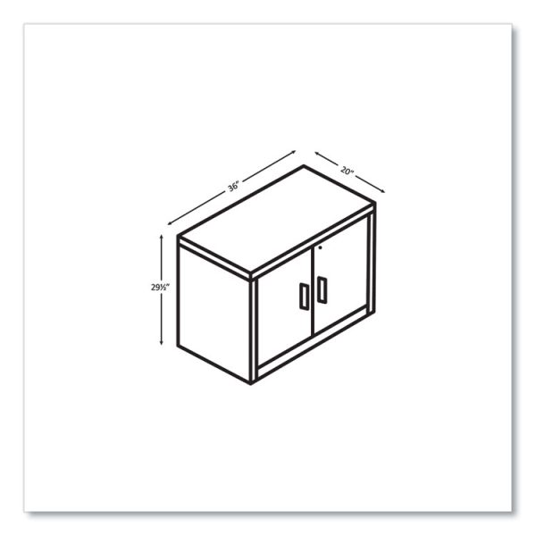 10500 Series Storage Cabinet with Doors, Two Shelves, 36" x 20" x 29.5", Pinnacle - Image 3