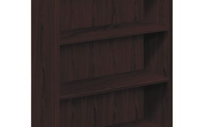 10500 Series Laminate Bookcase, Three-Shelf, 36w x 13.13d x 43.38h, Mahogany