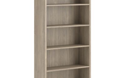 10500 Series Laminate Bookcase, Five Shelves, 36″ x 13″ x 71″, Kingswood Walnut