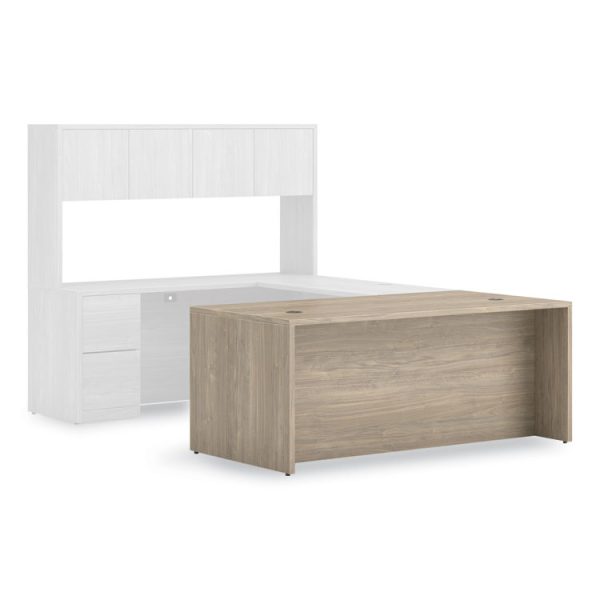 10500 Series Single Full-Height Pedestal Desk, Right: Box/Box/File, 72" x 36" x 29.5", Kingswood Walnut - Image 2