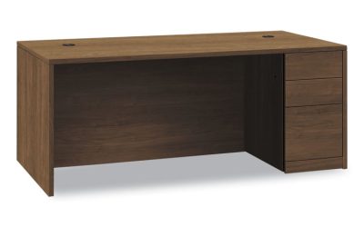 10500 Series Single Full-Height Pedestal Desk, Right: Box/Box/File, 72″ x 36″ x 29.5″, Pinnacle