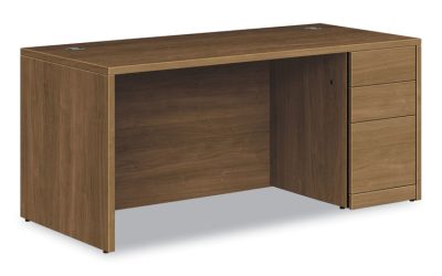 10500 Series Single Pedestal Desk, Right Pedestal: Box/Box/File, 66″ x 30″ x 29.5″, Pinnacle