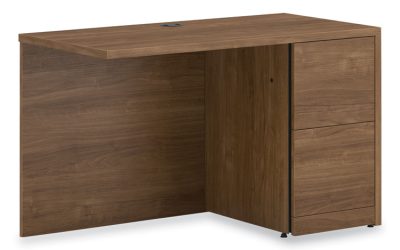 10500 Series Return with Full-Height Pedestal, Right, 48″ x 24″ x 29.5″, Pinnacle