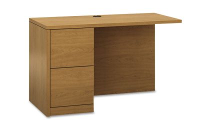 10500 Series L Workstation Return, Full-Height Left Ped, 48w x 24d x 29.5h, Harvest