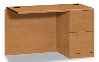 10700 Series Full Right Pedestal Return, 48w x 24d x 29.5h, Harvest