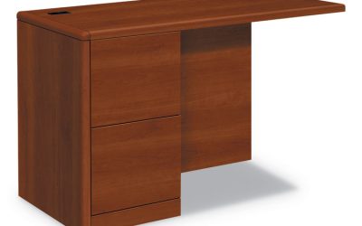 10700 Series Full Left Pedestal Return, 48w x 24d x 29.5h, Cognac