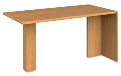 10700 Series Peninsula With End Panel, Wood Support Column, 60w X 30d X 29.5h, Harvest