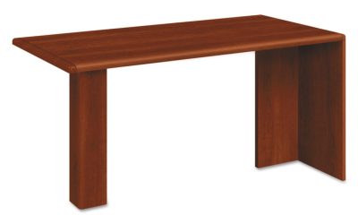 10700 Series Peninsula With End Panel, Wood Support Column, 60w X 30d X 29.5h, Cognac