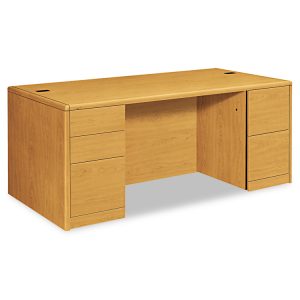 10700 Series Double Pedestal Desk With Full-Height Pedestals, 72" X 36" X 29.5", Harvest