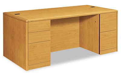 10700 Series Double Pedestal Desk With Full-Height Pedestals, 72″ X 36″ X 29.5″, Harvest