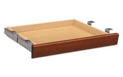 Laminate Angled Center Drawer, 22w X 15.38d X 2.5h, Cognac