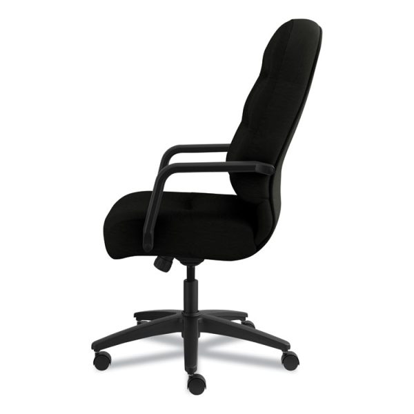 Pillow-Soft 2090 Series Executive High-Back Swivel/tilt Chair, Supports Up To 300 Lb, 16.75" To 21.25" Seat Height, Black - Image 9