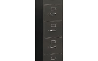 310 Series Vertical File, 5 Letter-Size File Drawers, Charcoal, 15″ X 26.5″ X 60″
