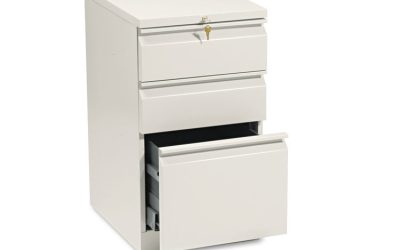 Brigade Mobile Pedestal With Pencil Tray Insert, Left Or Right, 3-Drawers: Box/box/file, Letter, Putty, 15″ X 19.88″ X 28″