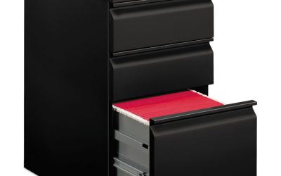 Brigade Mobile Pedestal With Pencil Tray Insert, Left Or Right, 3-Drawers: Box/box/file, Letter, Black, 15″ X 22.88″ X 28″