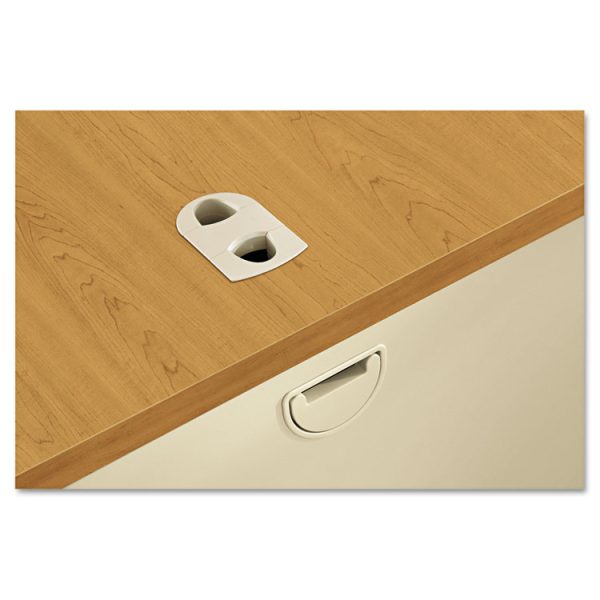 38000 Series Double Pedestal Desk, 72" X 36" X 29.5", Harvest/putty - Image 2
