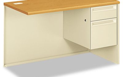 38000 Series Flush Return, Right, 48w x 24d x 29.5h, Harvest/Putty