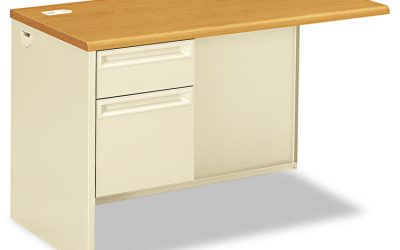 38000 Series Flush Return, Left, 48w x 24d x 29.5h, Harvest/Putty