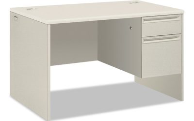 38000 Series Right Pedestal Desk, 48″ X 30″ X 30″, Light Gray/silver