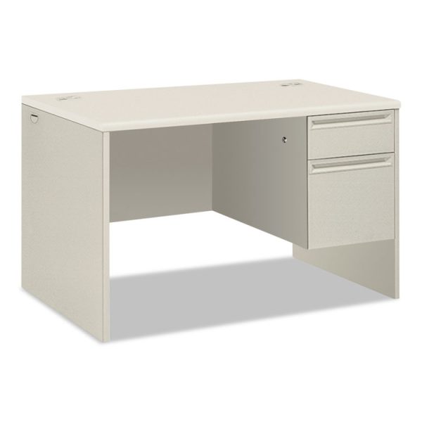 38000 Series Right Pedestal Desk, 48" X 30" X 30", Light Gray/silver