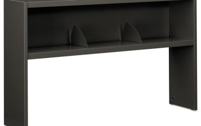 38000 Series Stack On Open Shelf Hutch, 60w X 13.5d X 34.75h, Charcoal